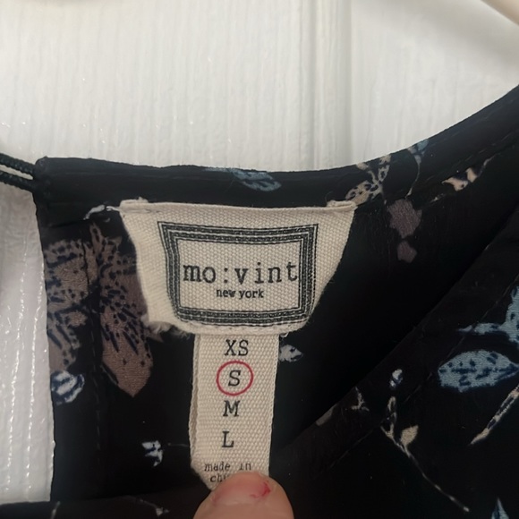 Anthropologie “Mo:Vint” Dark Floral Peplum Blouse - Picture 2 of 2